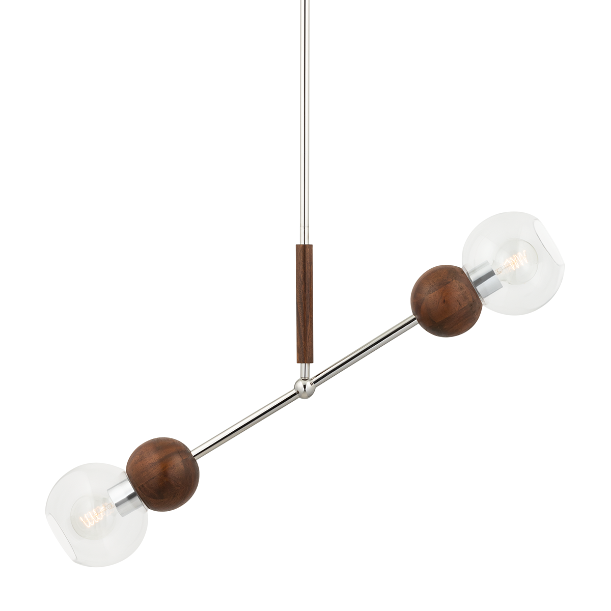 Troy Lighting Arlo POLISHED SS AND NATURAL ACACIA 7W x 35.25L x 23.75H Trim