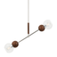 Troy Lighting Arlo POLISHED SS AND NATURAL ACACIA 7W x 35.25L x 23.75H Trim