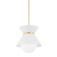 Troy Lighting Scout SOFT WHITE/PATINA BRASS 15W x 15L x 14H Pendant