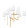 Troy Lighting River VINTAGE GOLD LEAF 36W x 36L x 27.5H Chandelier