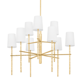 Troy Lighting River VINTAGE GOLD LEAF 36W x 36L x 27.5H Chandelier
