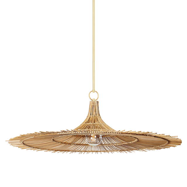 Troy Lighting Costa Mesa VINTAGE GOLD LEAF 50W x 50L x 16H Pendant