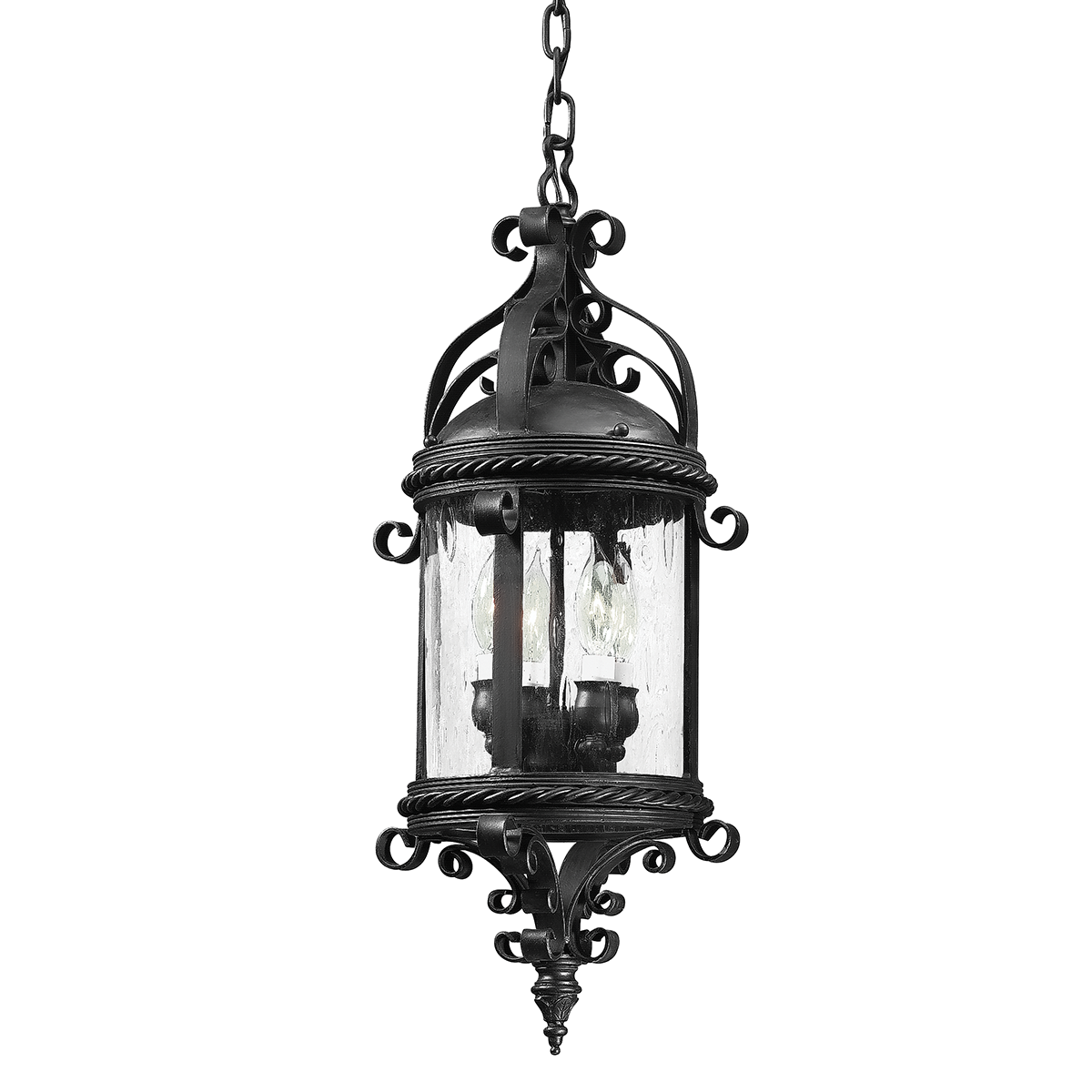 Troy Lighting Pamplona SOFT OFF BLACK 10.25W x 25H Candleholder