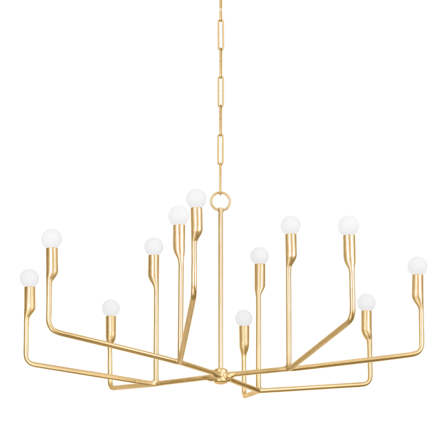 Troy Lighting Norman VINTAGE GOLD LEAF 42W x 42L x 20.5H Chandelier