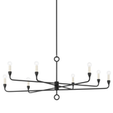 Troy Lighting Orson BLACK IRON 41.5W x 41.5L x 21H Chandelier