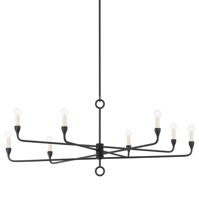 Troy Lighting Orson BLACK IRON 41.5W x 41.5L x 21H Chandelier