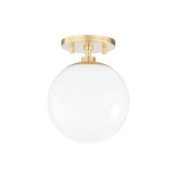 Mitzi Stella Aged Brass 7W x 9H Semi-Flush Mount