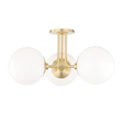 Mitzi Stella Aged Brass 18.25W x 10.5H Semi-Flush Mount