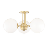 Mitzi Stella Aged Brass 18.25W x 10.5H Semi-Flush Mount