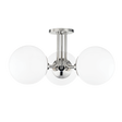 Mitzi Stella Polished Nickel 18.25W x 10.5H Semi-Flush Mount