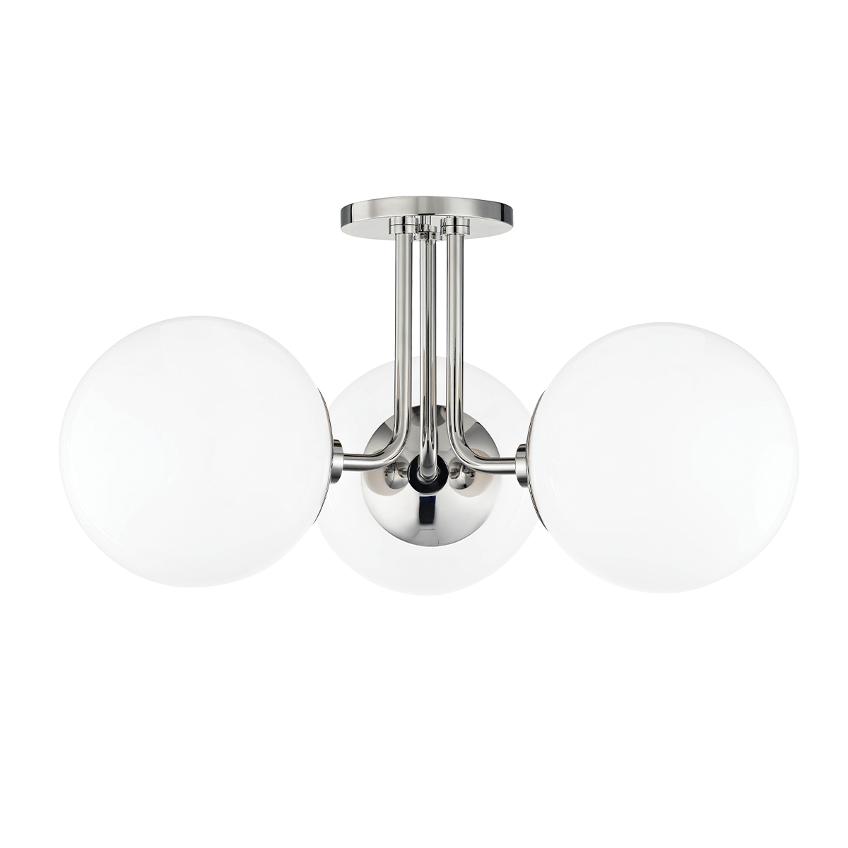 Mitzi Stella Polished Nickel 18.25W x 10.5H Semi-Flush Mount