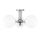 Mitzi Stella Polished Nickel 18.25W x 10.5H Semi-Flush Mount