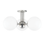 Mitzi Stella Polished Nickel 18.25W x 10.5H Semi-Flush Mount
