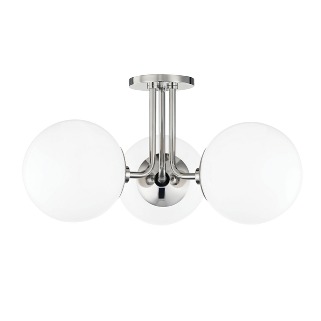 Mitzi Stella Polished Nickel 18.25W x 10.5H Semi-Flush Mount