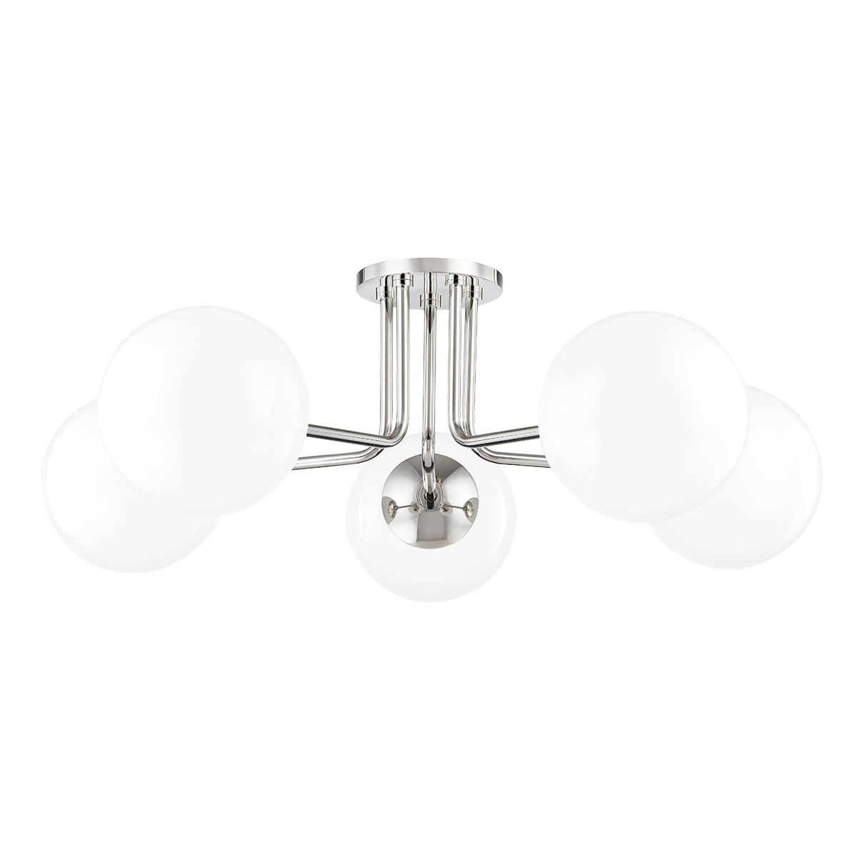 Mitzi Stella Polished Nickel 30W x 10.5H Semi-Flush Mount