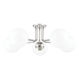 Mitzi Stella Polished Nickel 30W x 10.5H Semi-Flush Mount