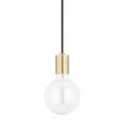 Mitzi Ava Aged Brass 5W x 8.5H Pendant