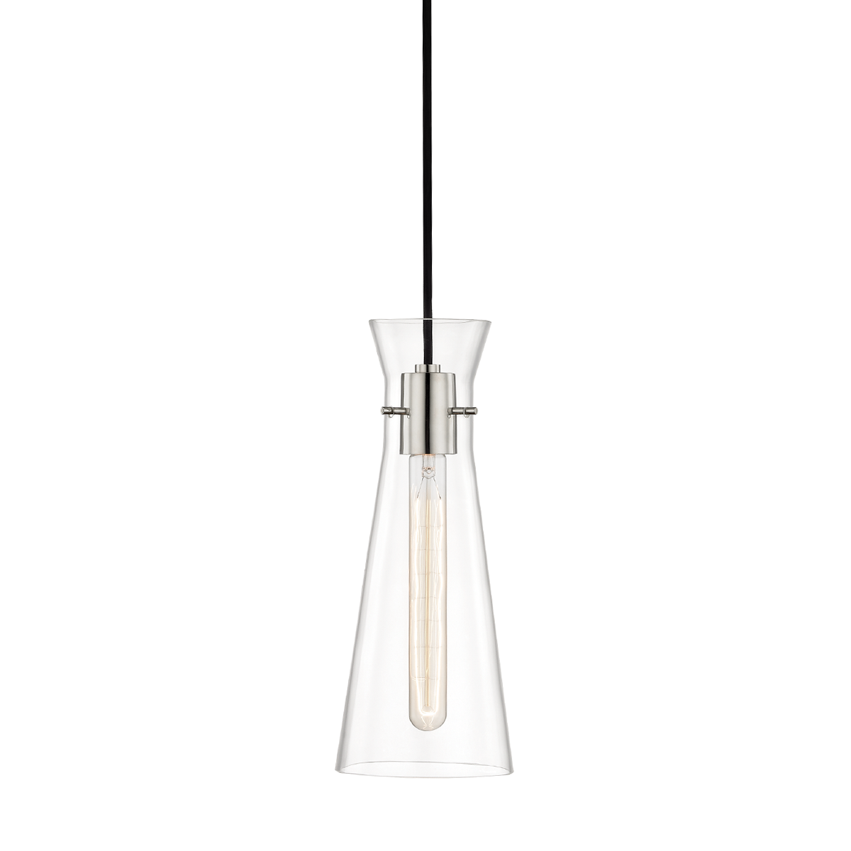 Mitzi Anya Polished Nickel 5.5W x 14.5H Pendant