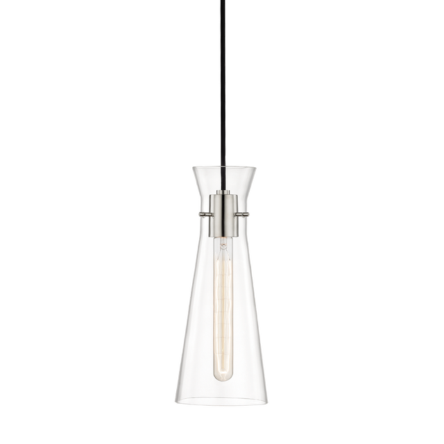 Mitzi Anya Polished Nickel 5.5W x 14.5H Pendant