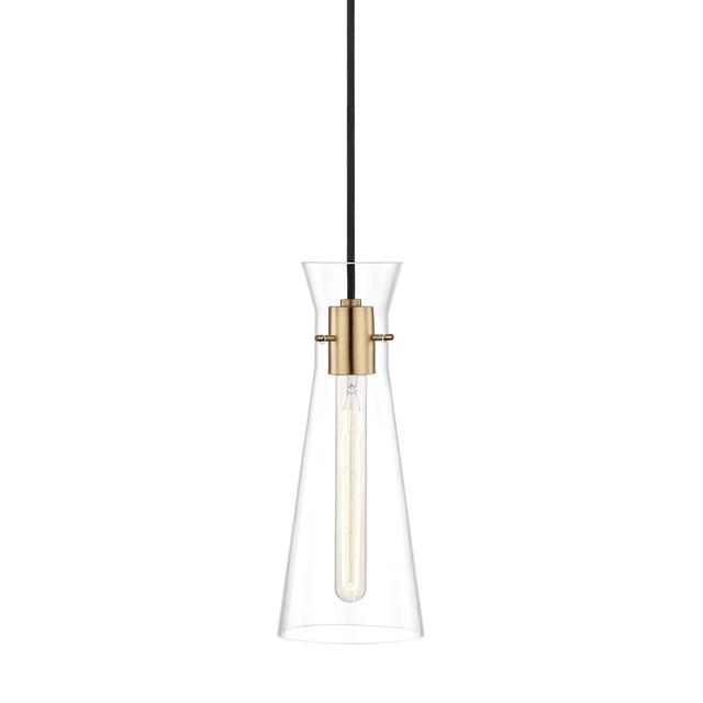 Mitzi Anya Aged Brass 5.5W x 14.5H Pendant