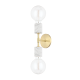 Mitzi Asime Aged Brass 5W x 20.75H Wall Sconce