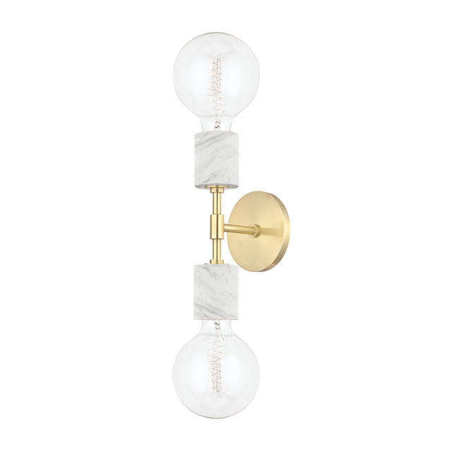 Mitzi Asime Aged Brass 5W x 20.75H Wall Sconce