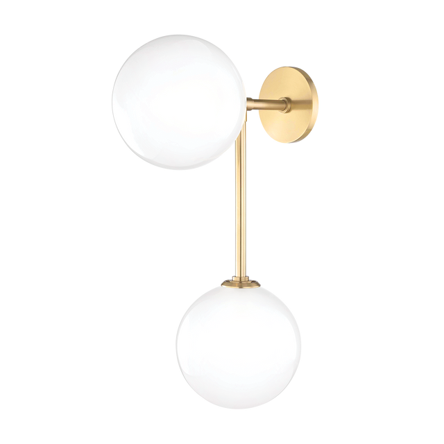 Mitzi Ashleigh Aged Brass 7.5W x 21.5H Wall Sconce