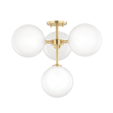 Mitzi Ashleigh Aged Brass 20.25W x 18H Semi-Flush Mount