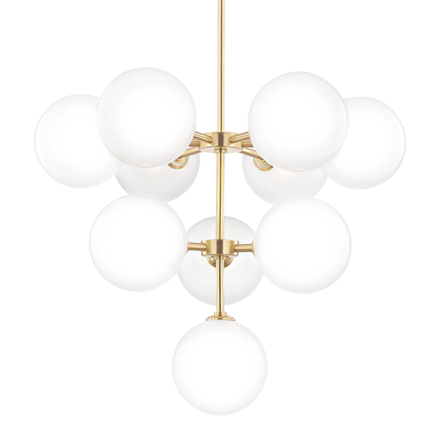 Mitzi Ashleigh Aged Brass 29.75W x 25H Chandelier