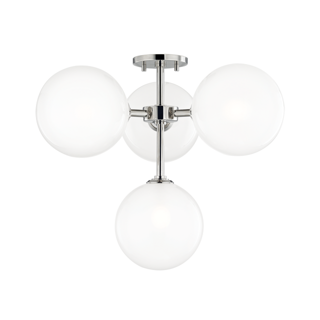 Mitzi Ashleigh Polished Nickel 20.25W x 18H Semi-Flush Mount