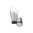 Mitzi Angie Polished Nickel/black 4.5W x 10.75H Wall Sconce