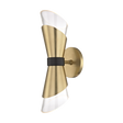Mitzi Angie Aged Brass/black 4.75W x 15H Wall Sconce