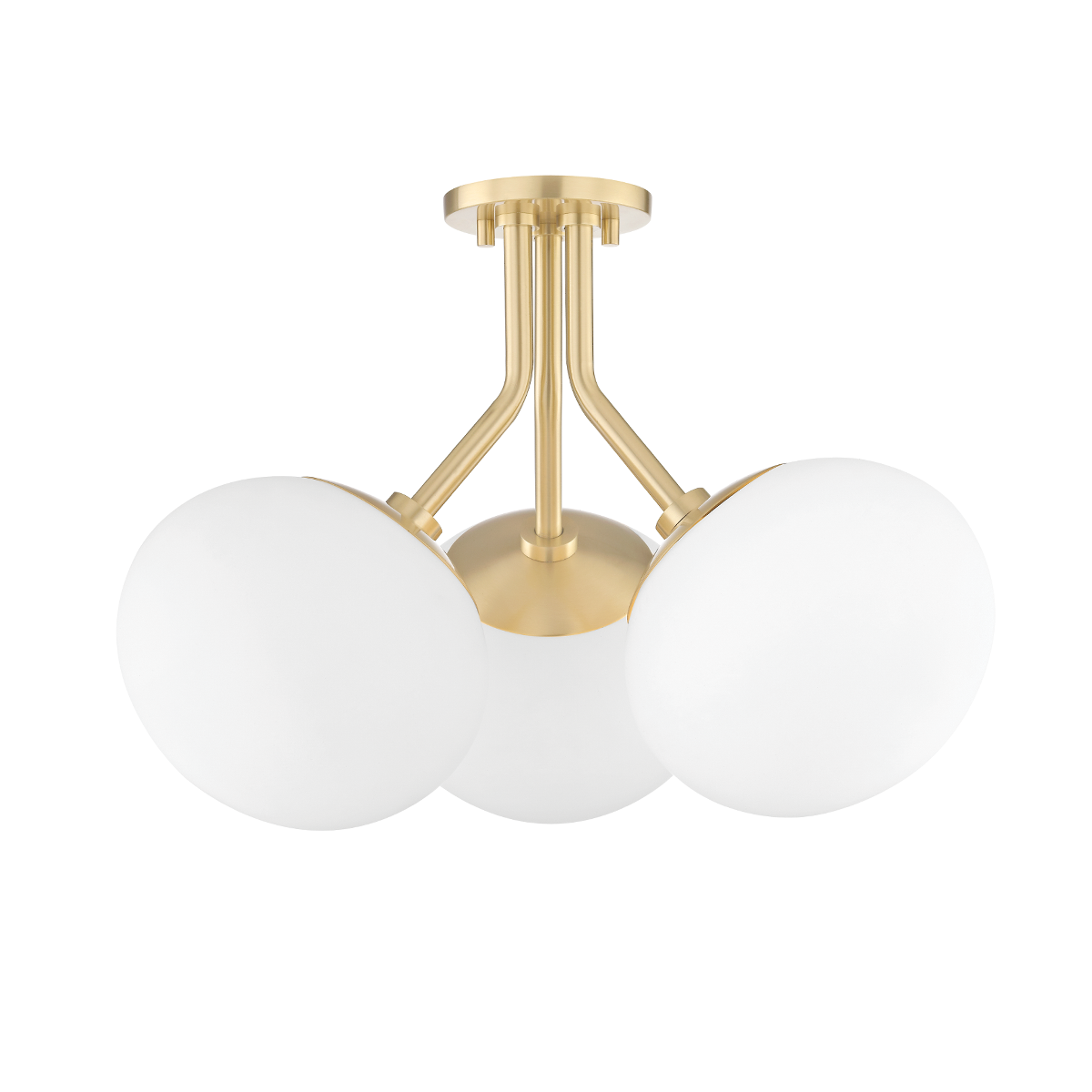 Mitzi Estee Aged Brass 19W x 15H Semi-Flush Mount