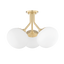 Mitzi Estee Aged Brass 19W x 15H Semi-Flush Mount