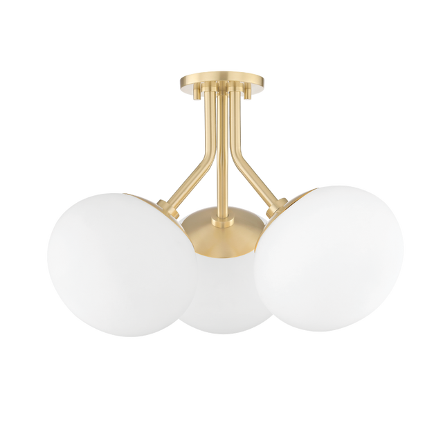 Mitzi Estee Aged Brass 19W x 15H Semi-Flush Mount