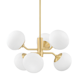 Mitzi Estee Aged Brass 28W x 15H Chandelier