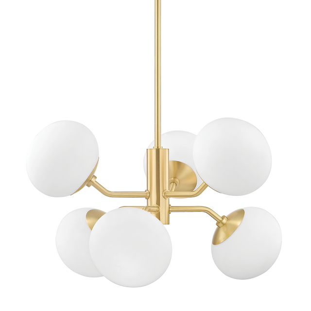 Mitzi Estee Aged Brass 28W x 15H Chandelier