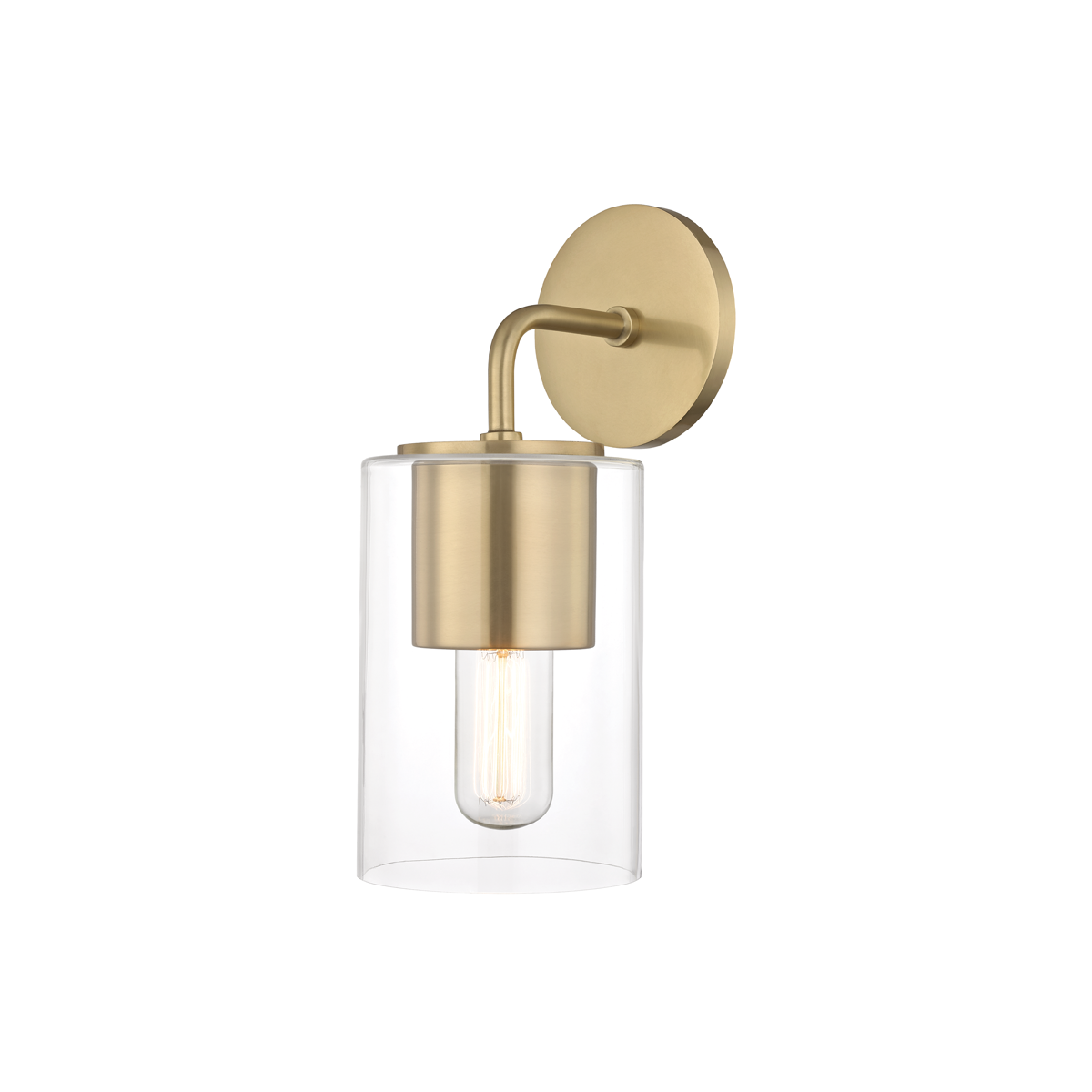 Mitzi Lula Aged Brass 5.25W x 12.25H Wall Sconce