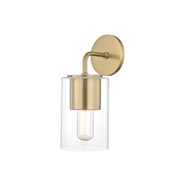 Mitzi Lula Aged Brass 5.25W x 12.25H Wall Sconce