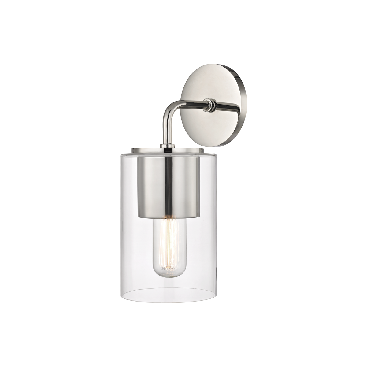 Mitzi Lula Polished Nickel 5.25W x 12.25H Wall Sconce