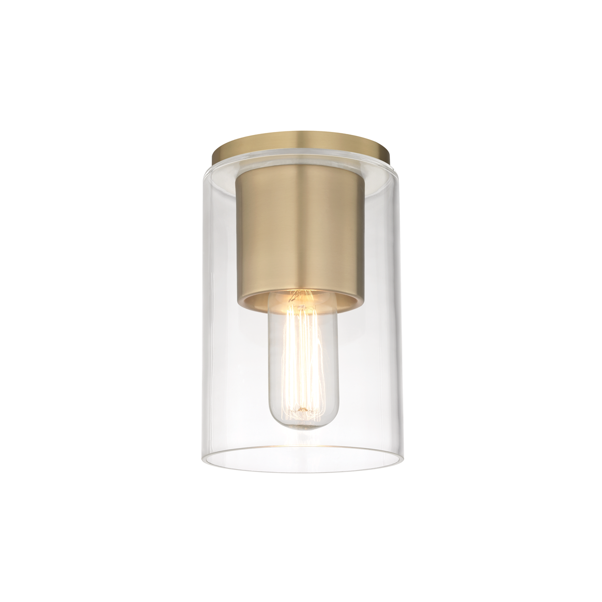Mitzi Lula Aged Brass 5.25W x 8H Flush Mount