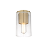 Mitzi Lula Aged Brass 5.25W x 8H Flush Mount