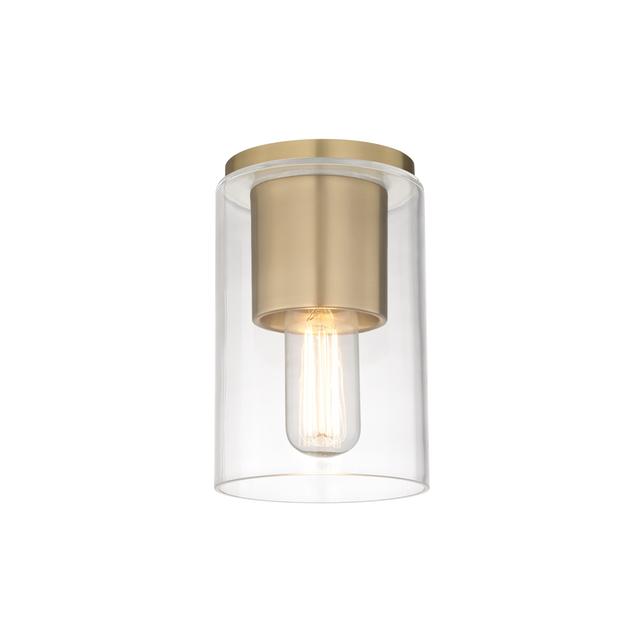 Mitzi Lula Aged Brass 5.25W x 8H Flush Mount
