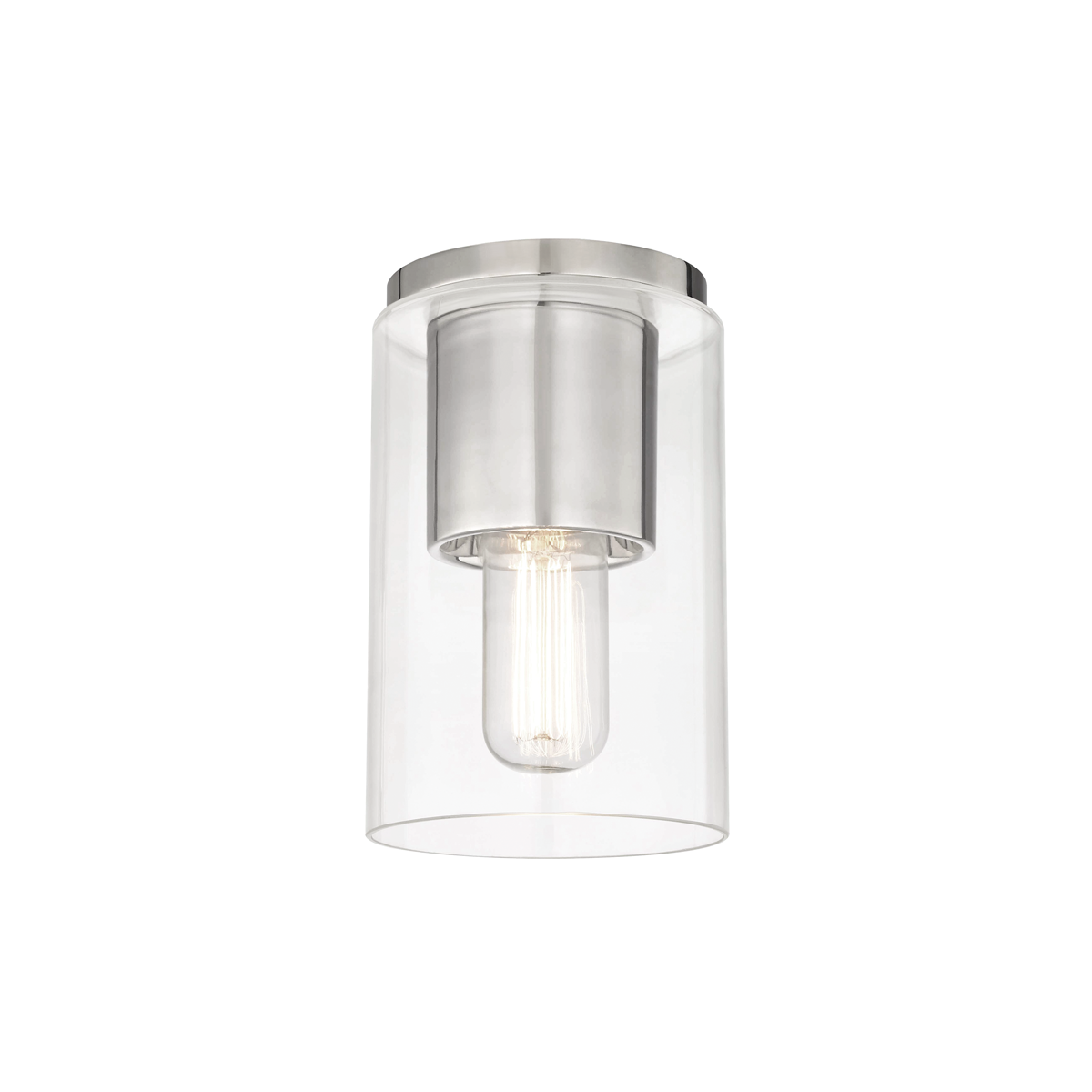 Mitzi Lula Polished Nickel 5.25W x 8H Flush Mount