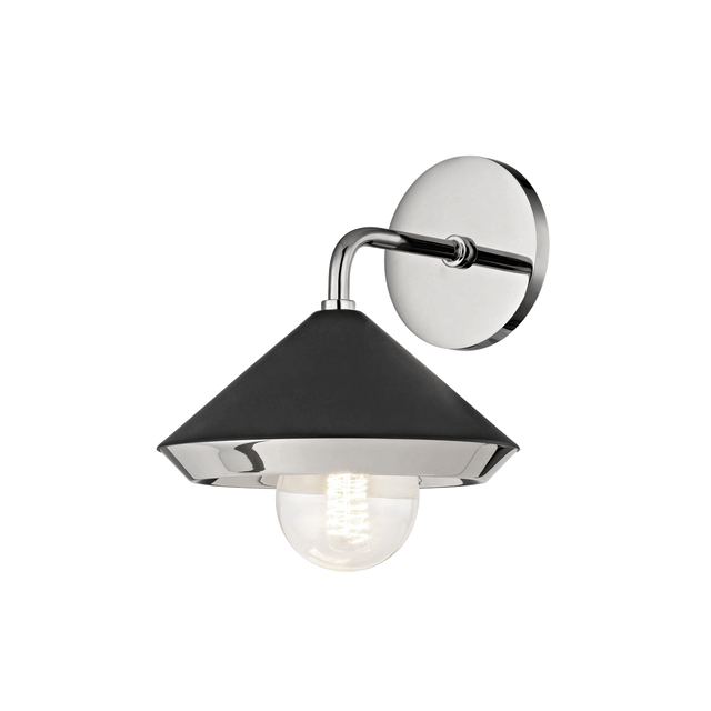 Mitzi Marnie Polished Nickel/black 8.5W x 10.5H Wall Sconce