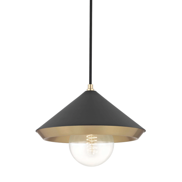 Mitzi Marnie Aged Brass/black 12.5W x 9H Pendant