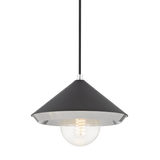 Mitzi Marnie Polished Nickel/black 12.5W x 9H Pendant