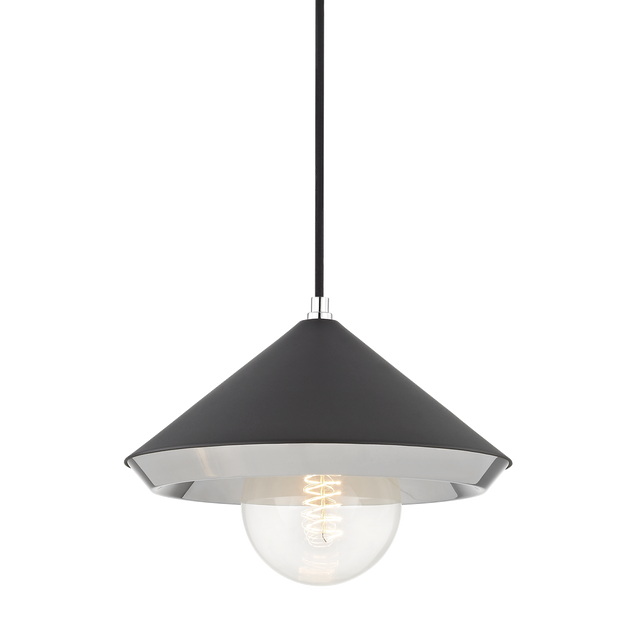 Mitzi Marnie Polished Nickel/black 12.5W x 9H Pendant