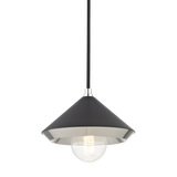 Mitzi Marnie Polished Nickel/black 8W x 7H Pendant