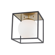 Mitzi Aira Aged Brass/black 9.5W x 9.5H Flush Mount
